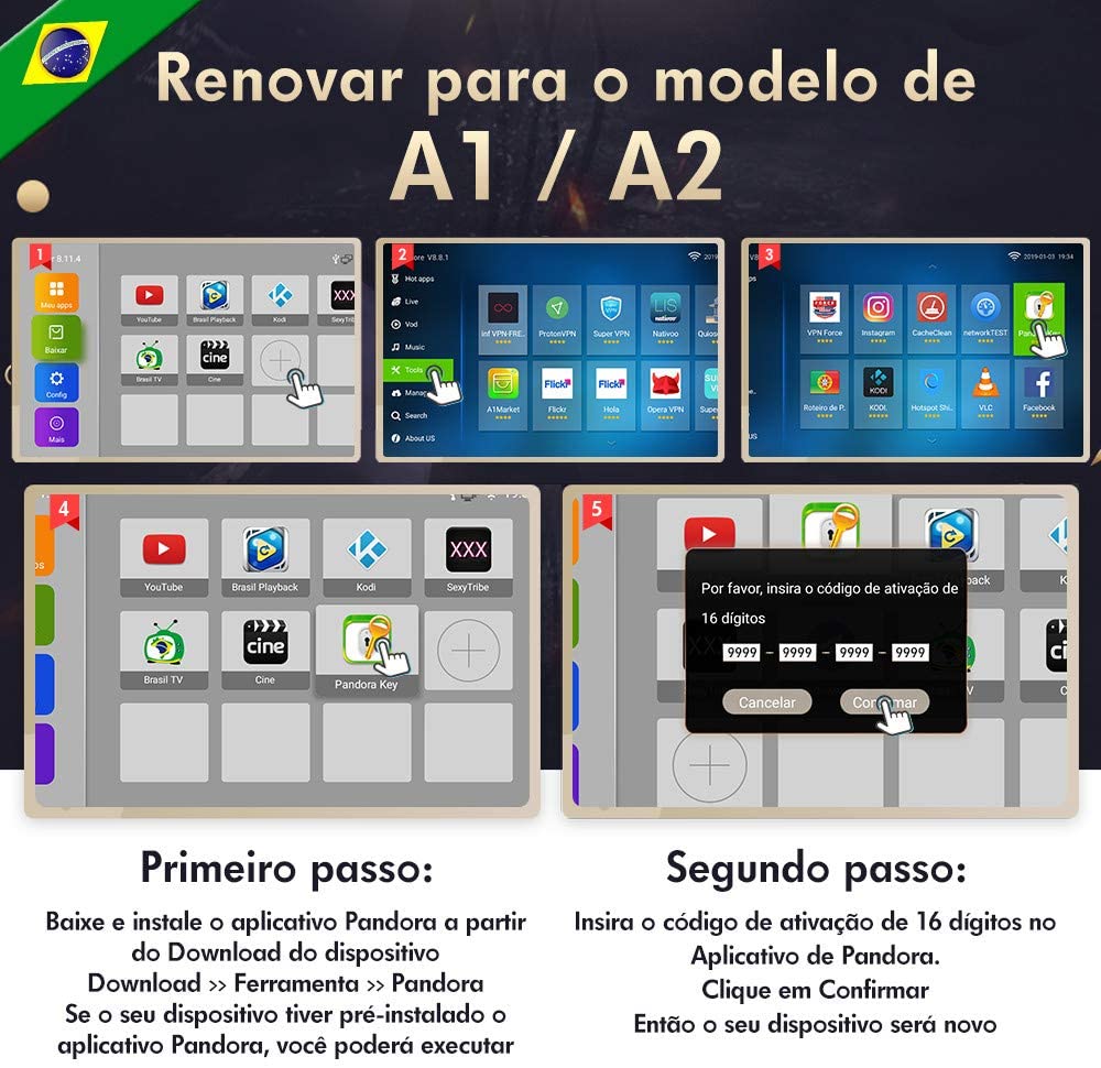 A3 IPTV6 IPTV 6 Brazil Brasil TV Box Renewal Code Activation Code IPTV 5 6 Subscription 16-Digit Renew Code for One Year - Click Image to Close